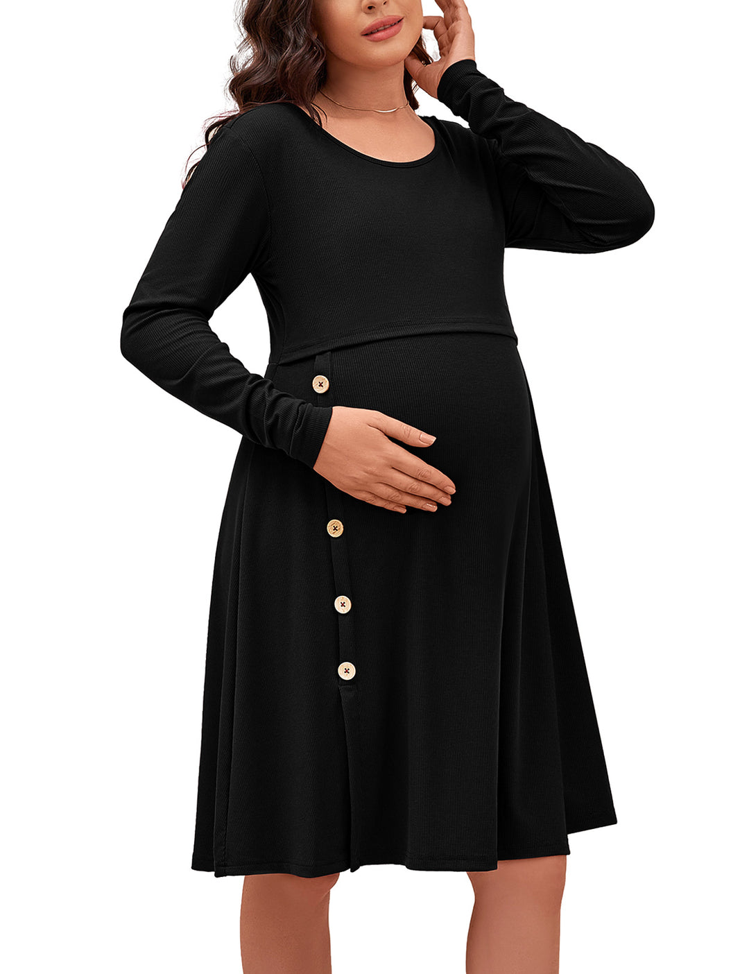 Maternity Dress for Breastfeeding in Knee Length