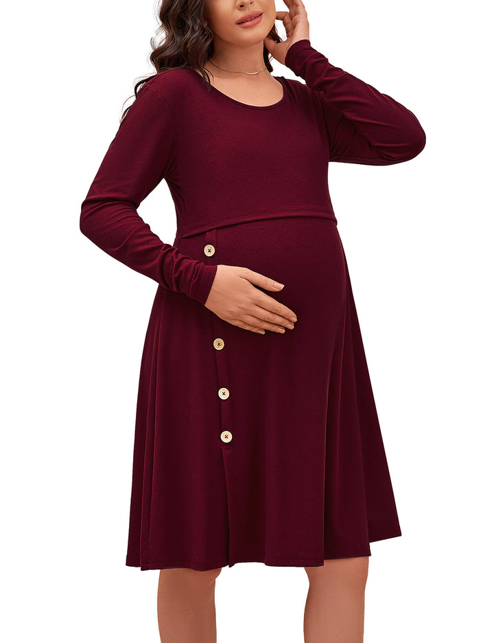 Maternity Dress for Breastfeeding in Knee Length