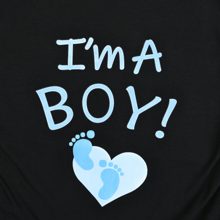 Footprints Novelty Gender Reveal Long Sleeve Maternity Top