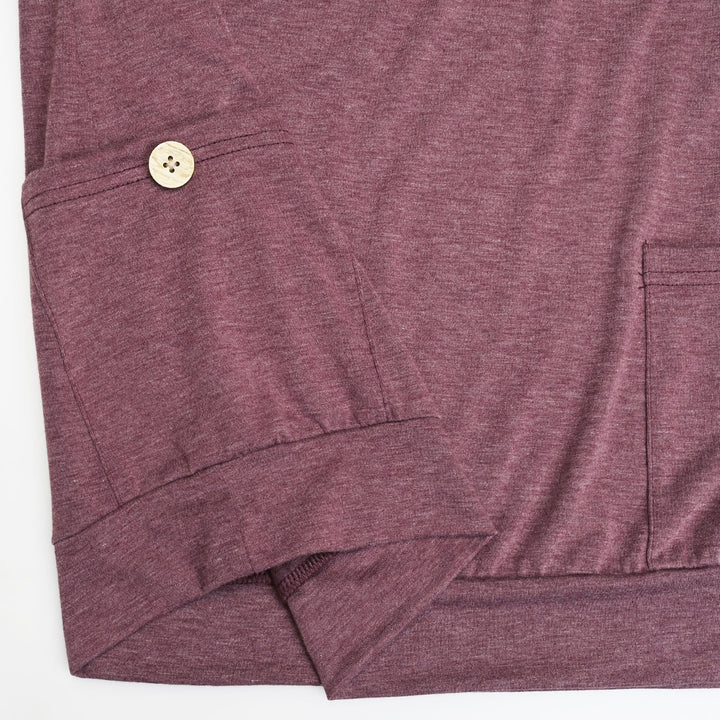 Short Sleeve Button Decoration Pockets Breastfeeding Tshirts