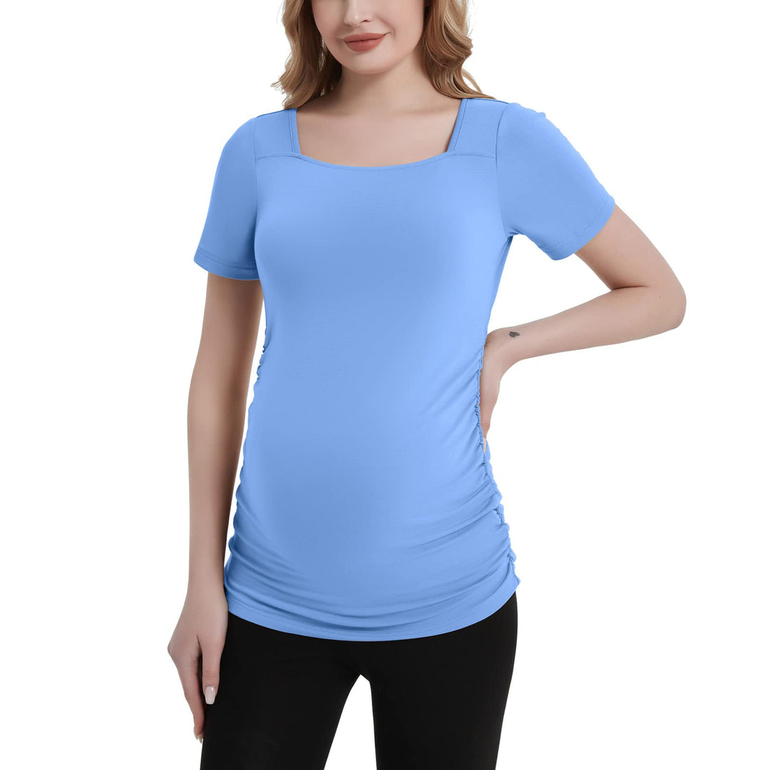 Bhome Square Neck Maternity Tee for Daily Wear