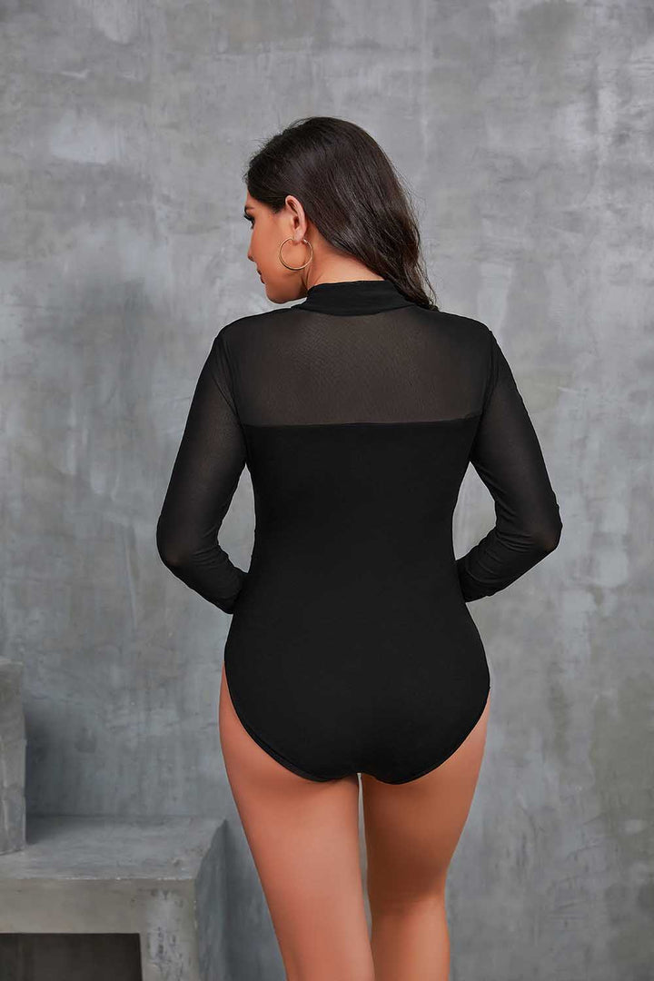 Bhome Sheer Mesh Maternity Bodysuit for Photoshoot