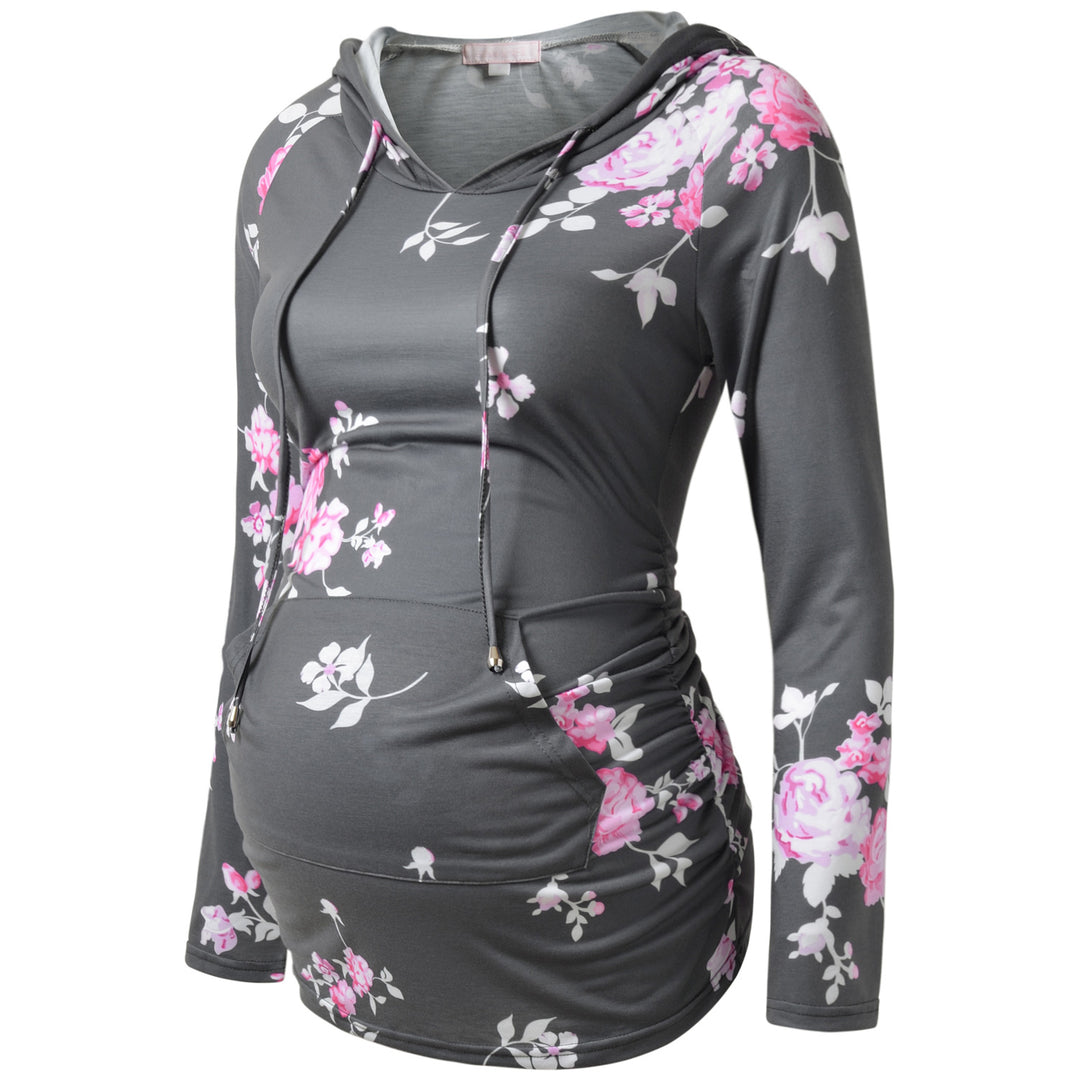Long Sleeves Multi Stylish Maternity Top with Pockets