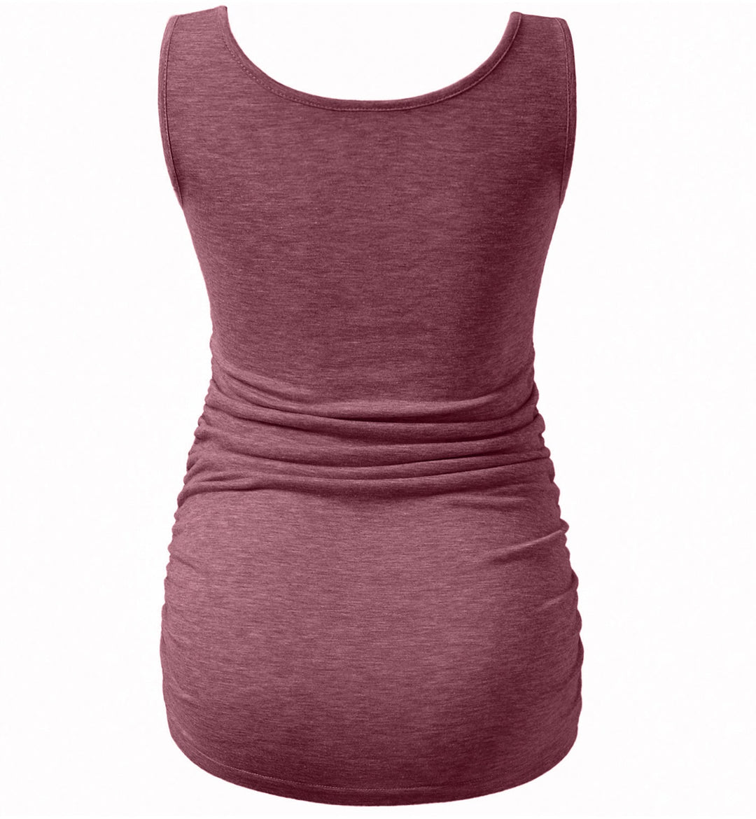 Plain Color Maternity Tank Tops in Ruched Sides