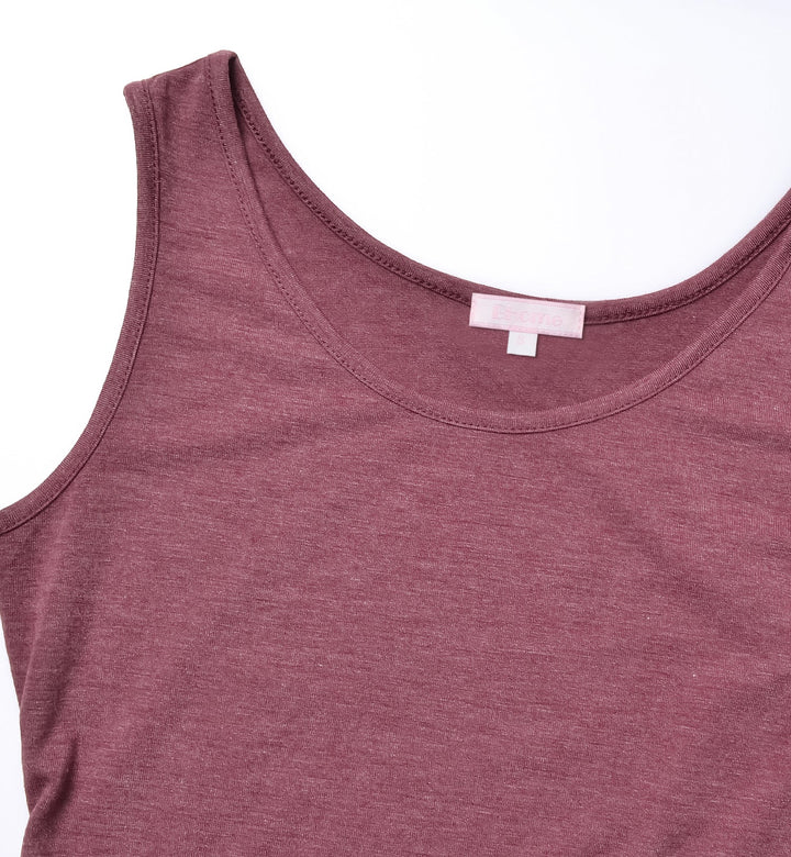 Plain Color Maternity Tank Tops in Ruched Sides
