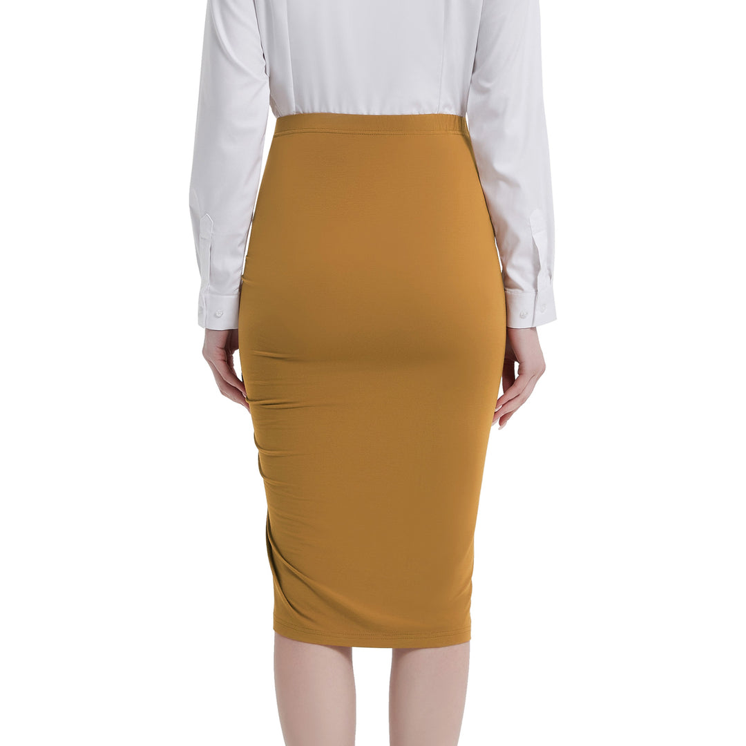 Maternity Side Riched Split Bodycon Pencil Skirt