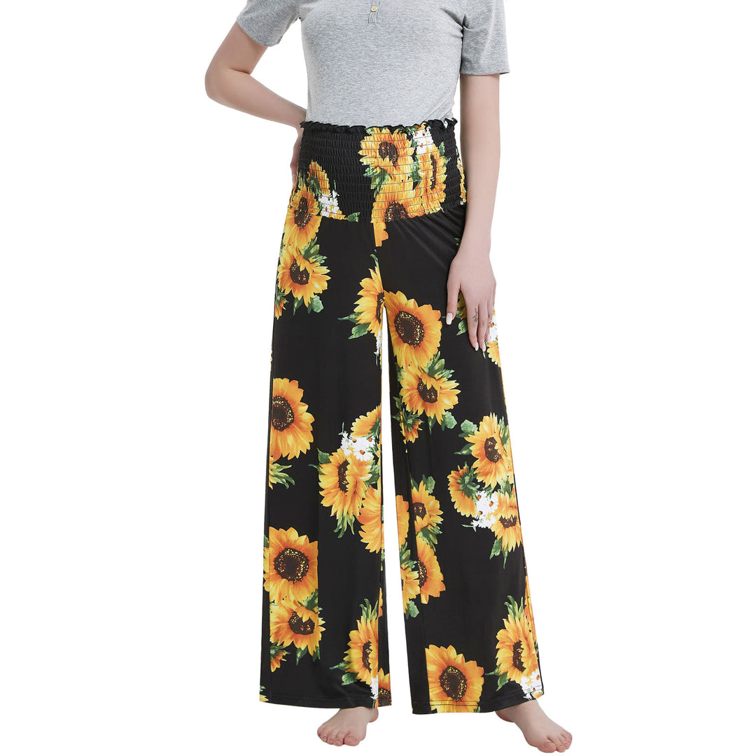 Long Maternity Pants  Bhome Sunflower Pattern Pants – Bhome Maternity