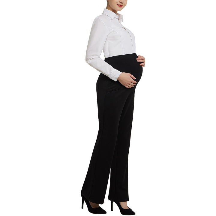 Maternity Flare Leg Pants for Office Lady