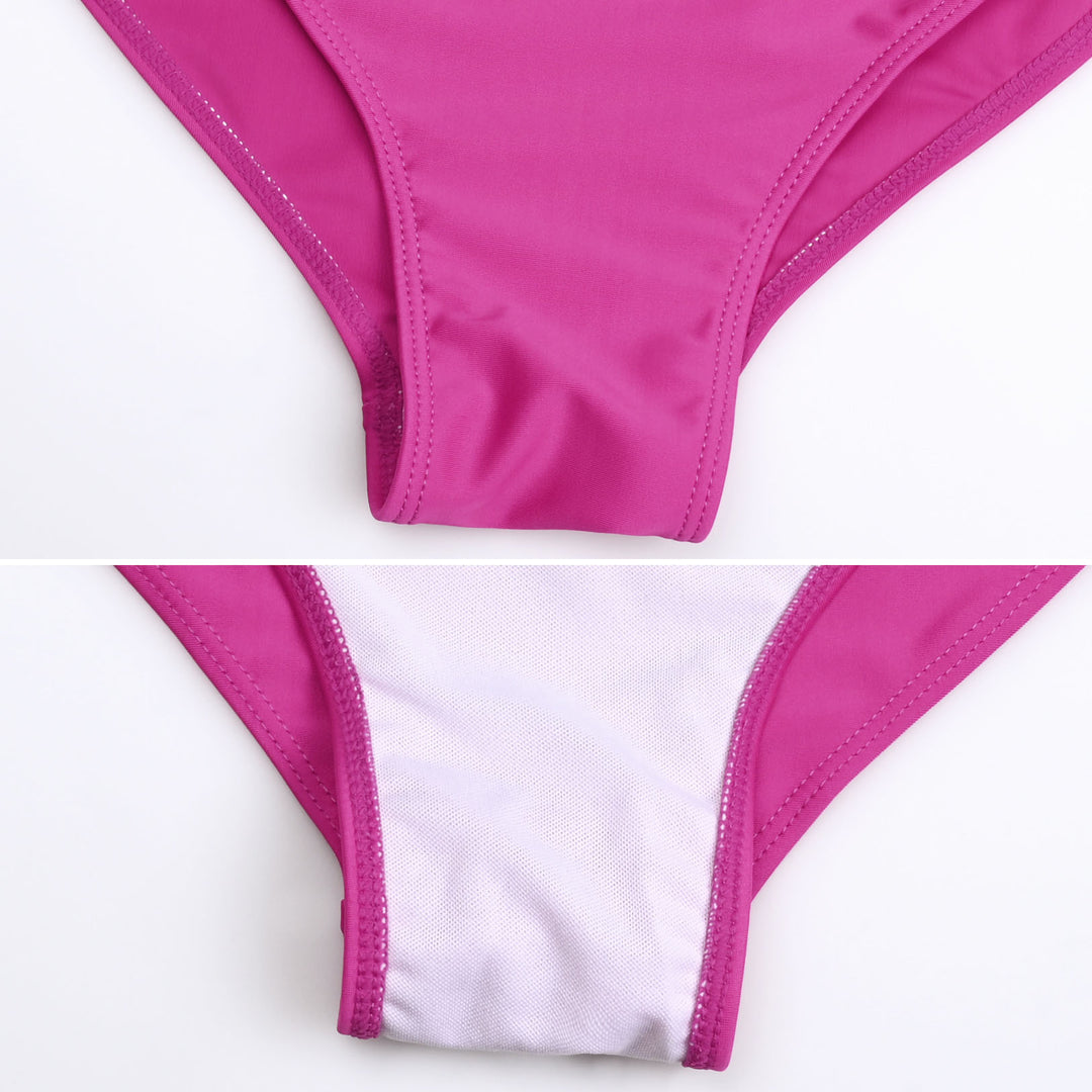 Ruffle Style Maternity Bikini Sets in Plain Color