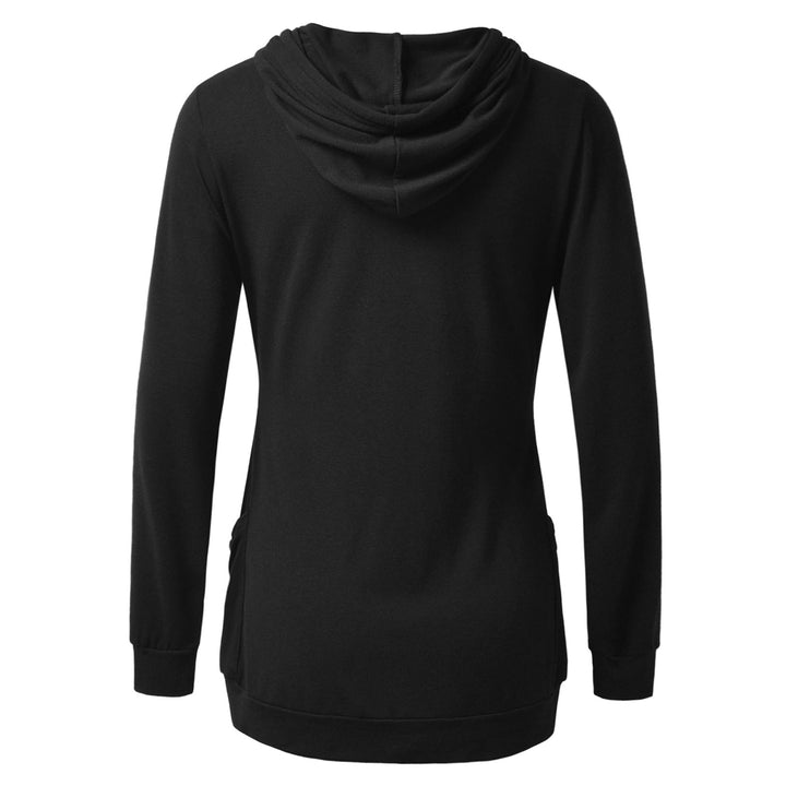 Nursing Long Sleeve Button Decoration Top with Pockets