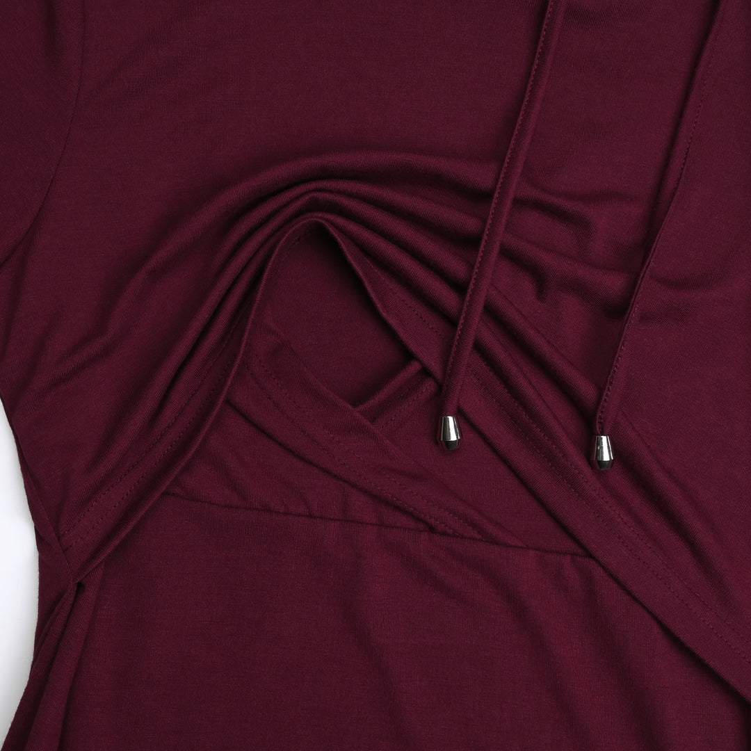 Nursing Hoodie with Buttons for Breastfeeding