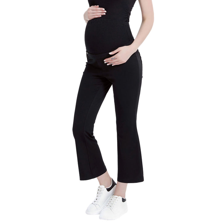 Maternity Work Pants Casual Pregnancy Flare Pants