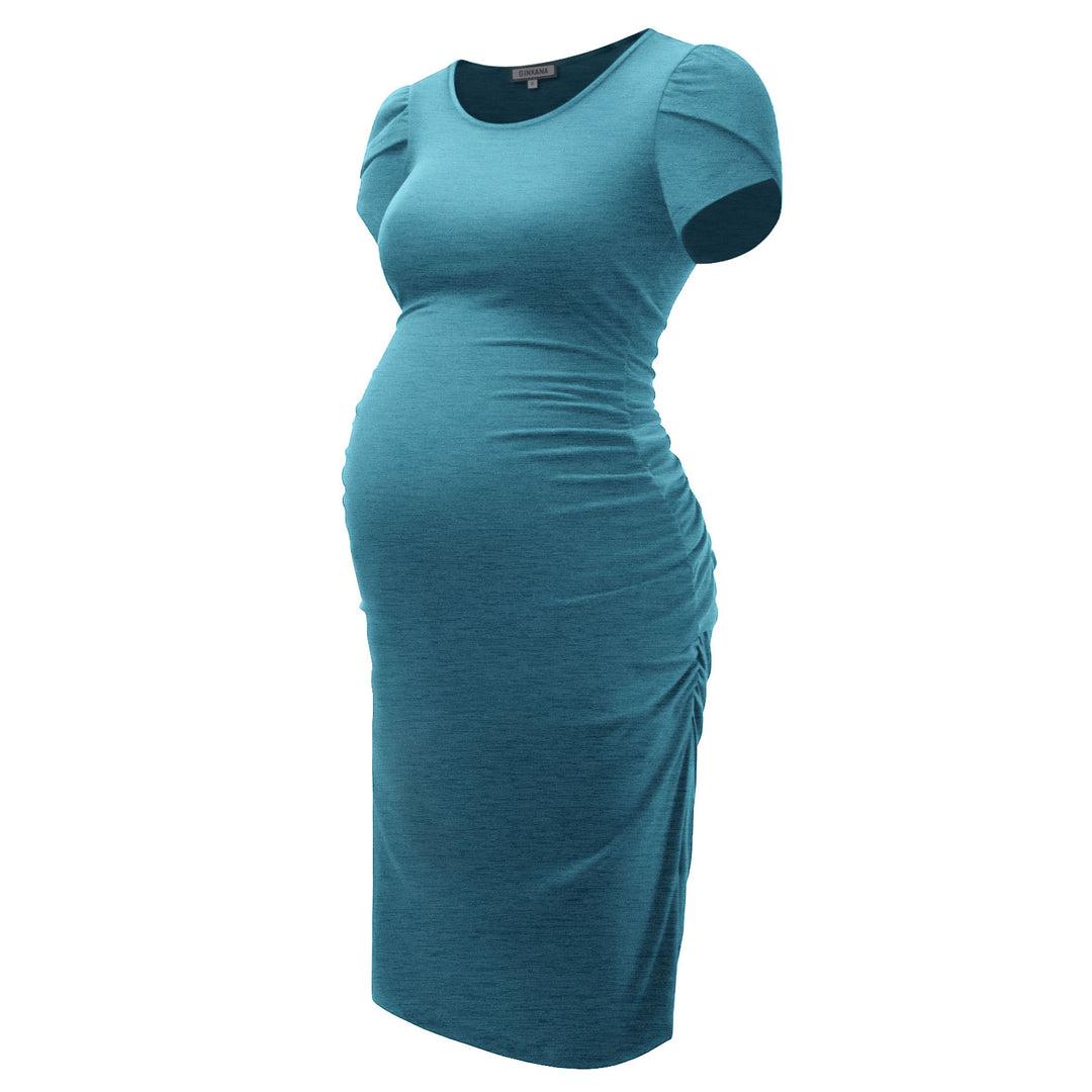 Bhome Bodycon Maternity Dress in Petal Sleeves