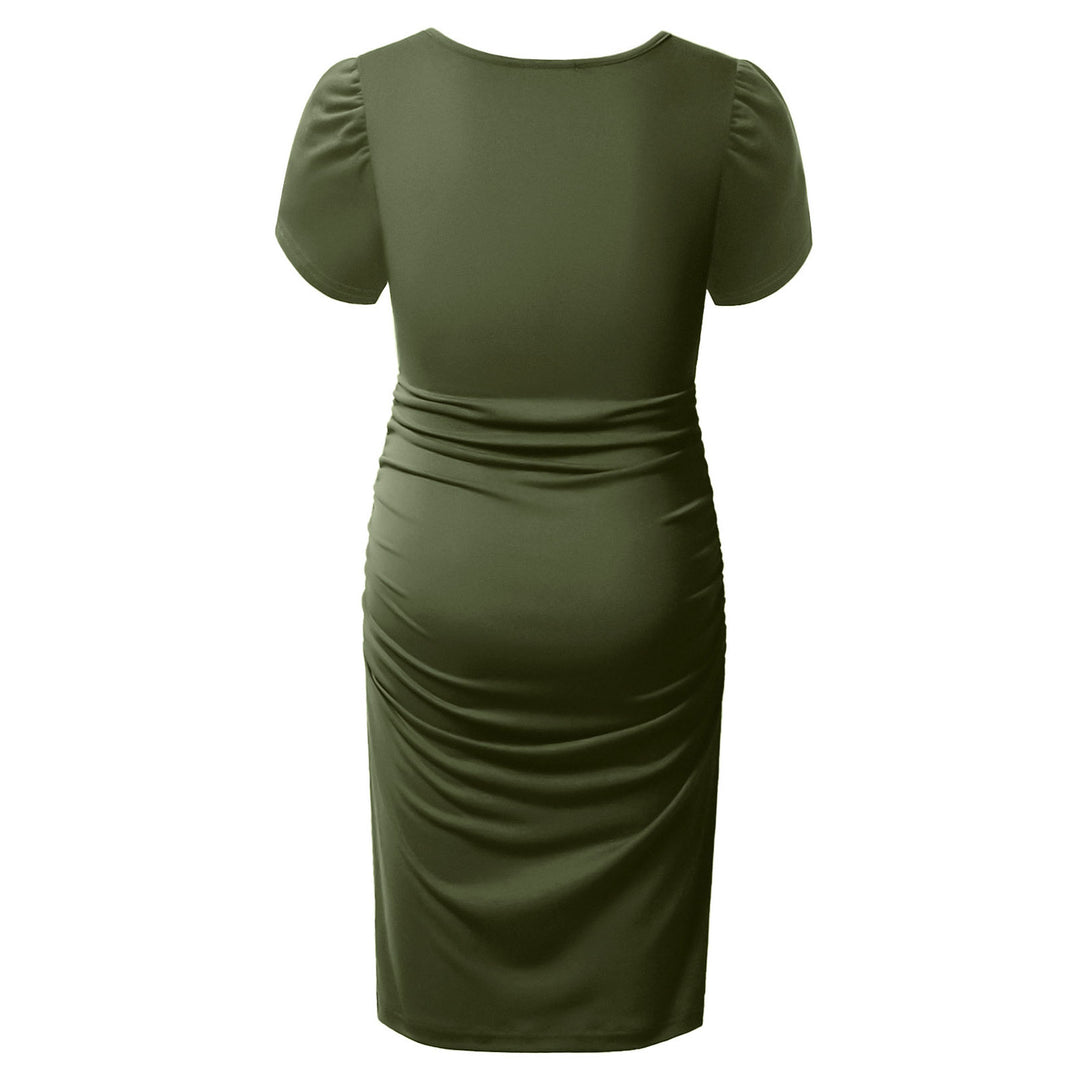 Bhome Bodycon Maternity Dress in Petal Sleeves