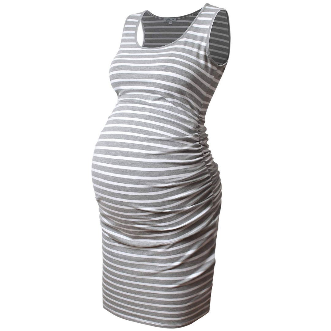Stylish Bodycon Sleeveless Maternity Tank Dress