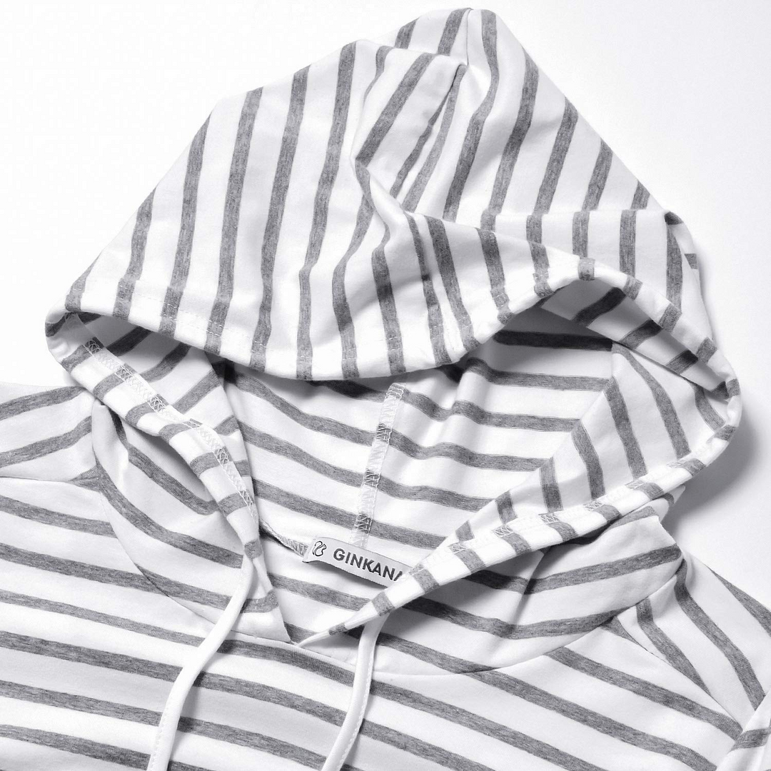 Bhome Nursing Stripe Long Sleeves Breastfeeding Sweatshirts