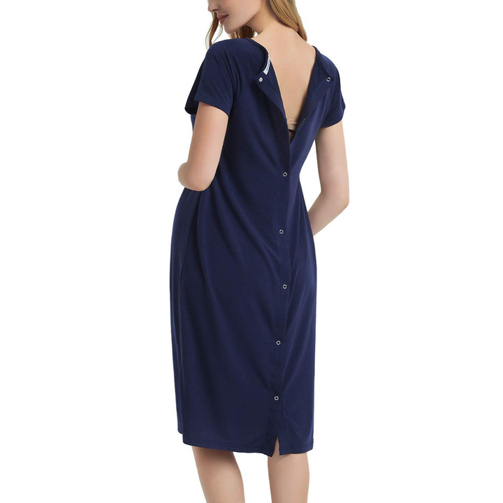 Nursing Gown Nightdress in Plain Color