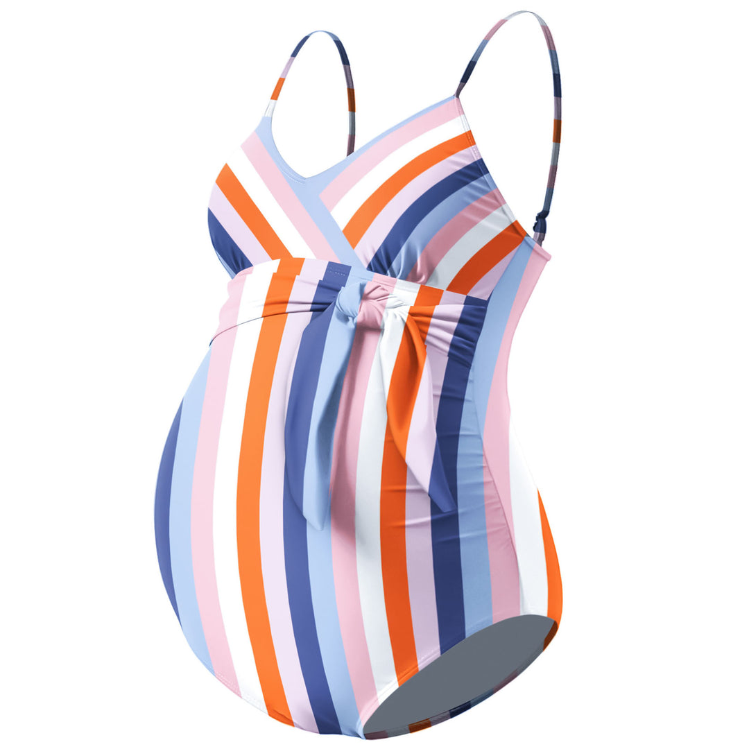 Pregnany V-Neck One Piece Swimwear