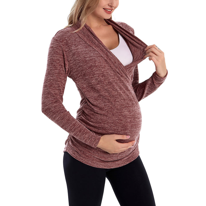 Women's Maternity Long Sleeve Fashionable Sweater
