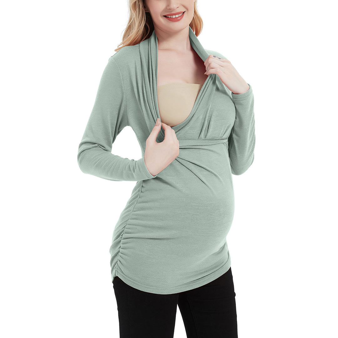 Soft Maternity Long Sleeve Fashionable Sweater