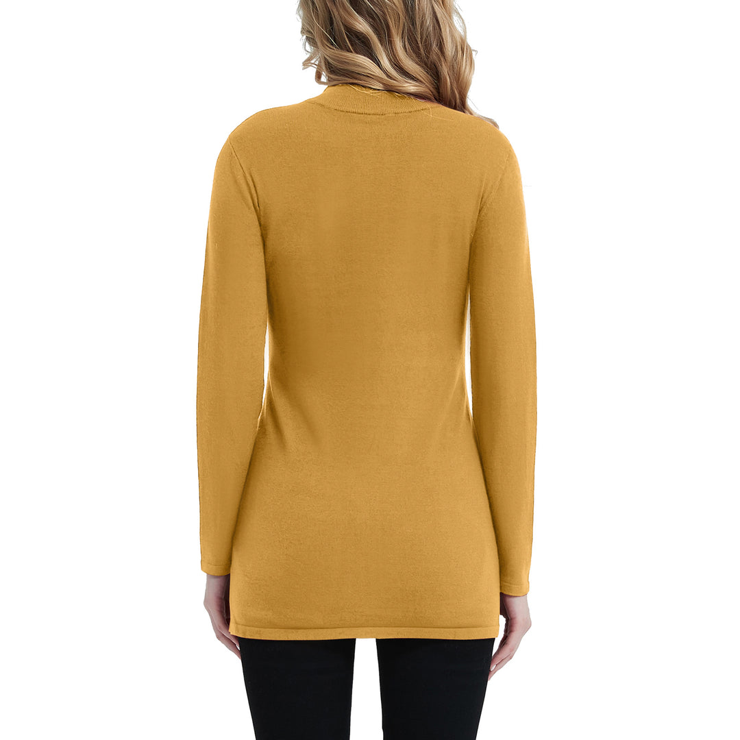 Simple Design Mock Neck Long Sleeve Maternity Sweater