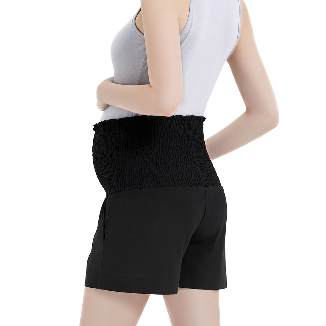 Maternity Summer Smocked Waisted Pregnant Shorts
